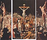 Maerten van Heemskerck Crucifixion (Triptych) painting
